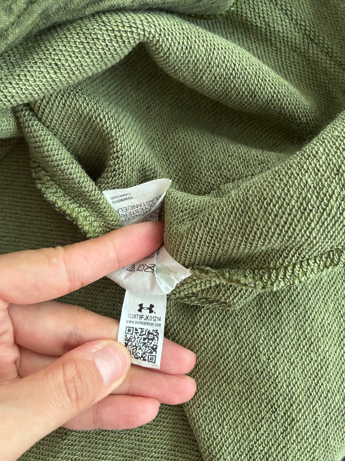 S) 언더아머 반팔 후드 티셔츠 카키 상품이미지7