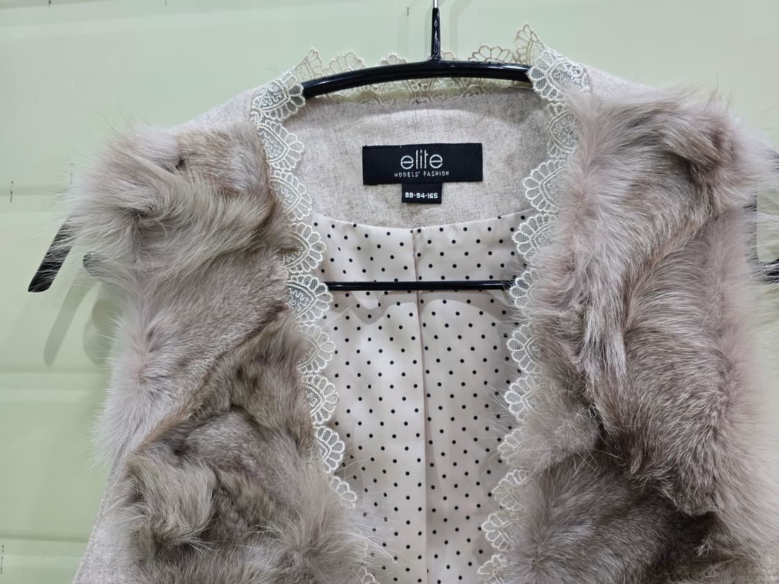 엘리트 폭스 퍼 여성 조끼 55사이즈 상품이미지2