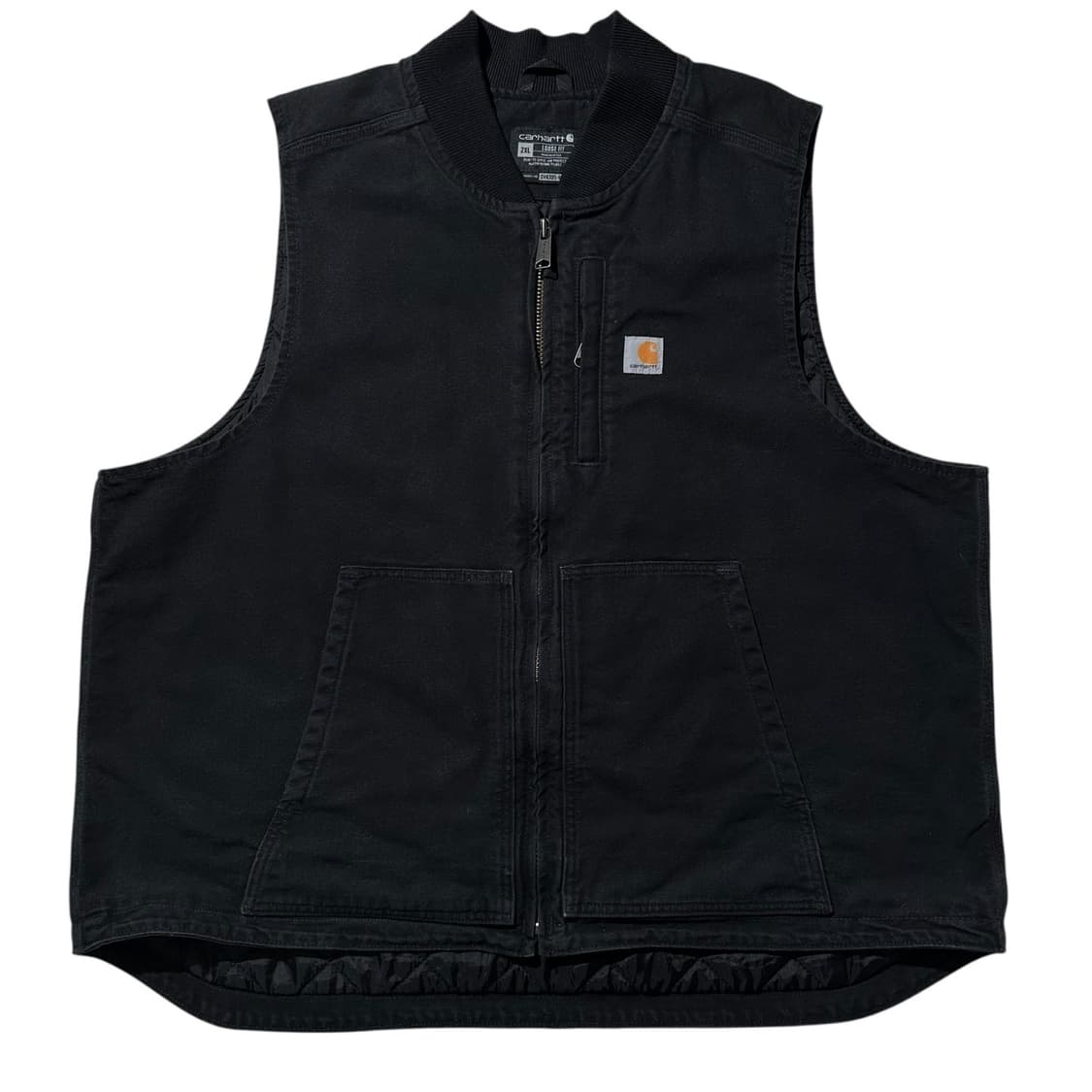 칼하트 덕 캔버스 워크 베스트 자켓 블랙 상품이미지1