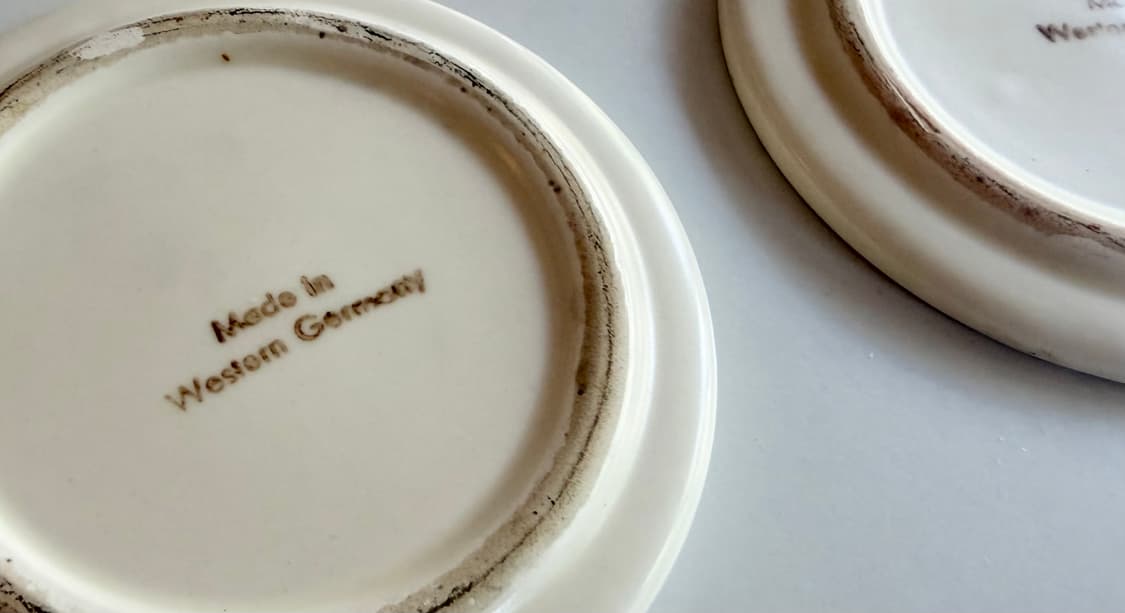 빈티지 세라믹 코스터 6개 세트  ( made in west german 상품이미지9