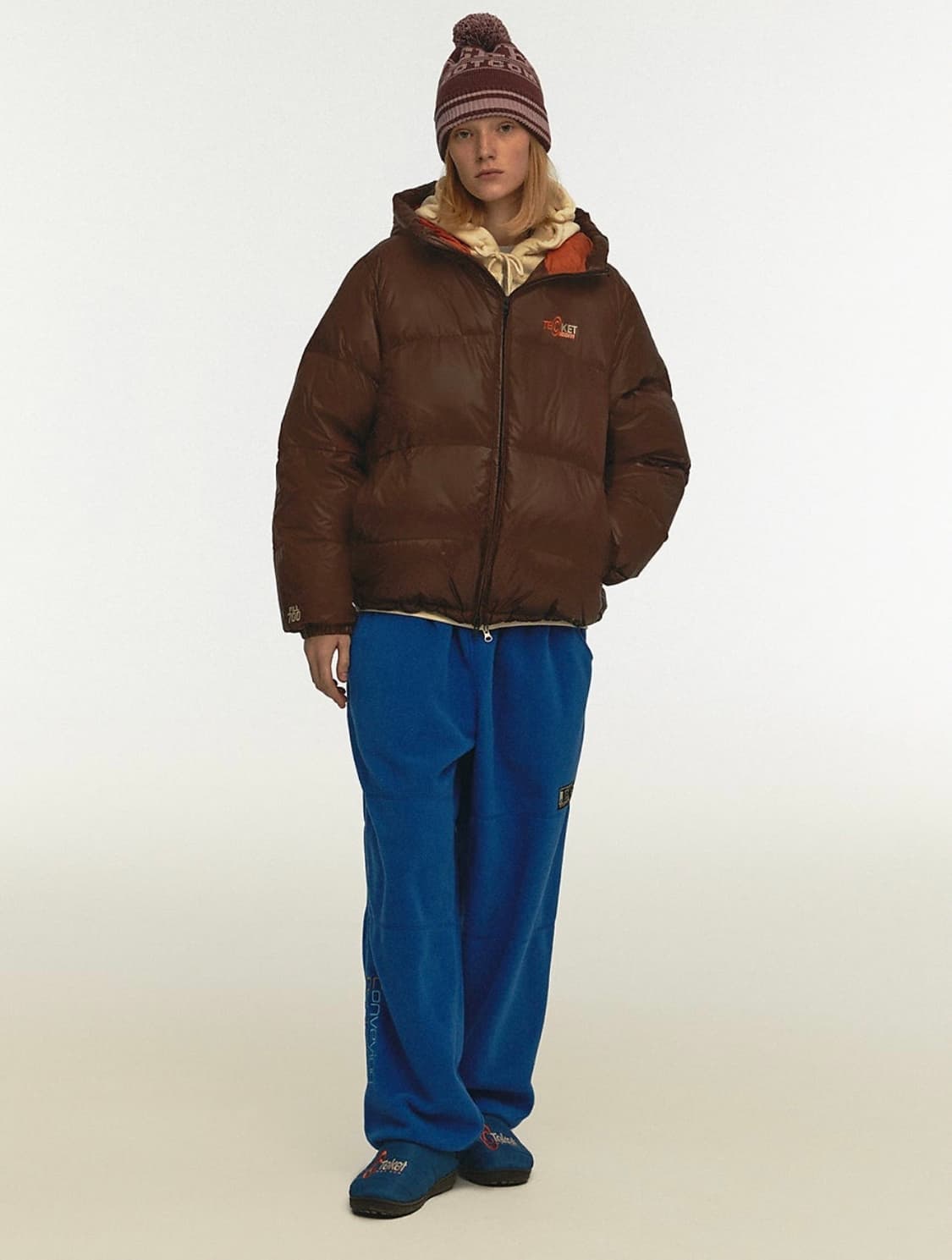 테켓 teket dot-com down jacket 패딩 브라운 상품이미지1