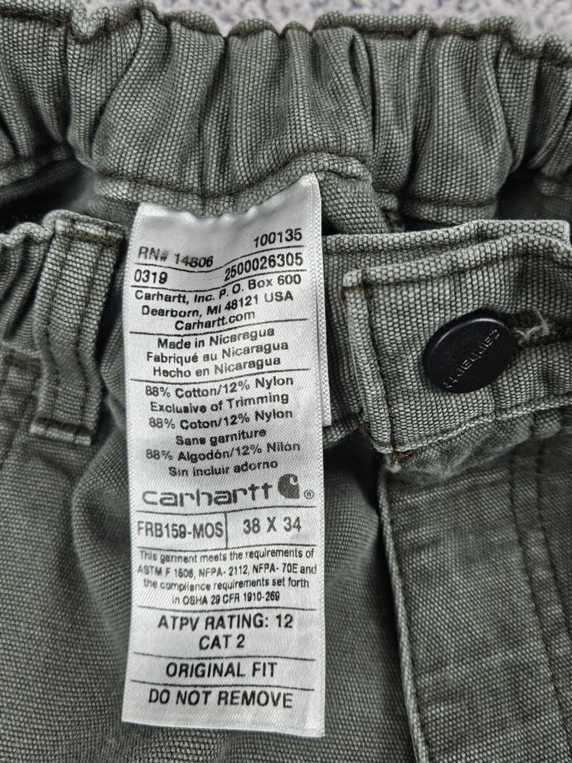 FR 칼하트 밴딩 커스텀 카펜터 워크 팬츠 (38X34) / 10322 상품이미지7