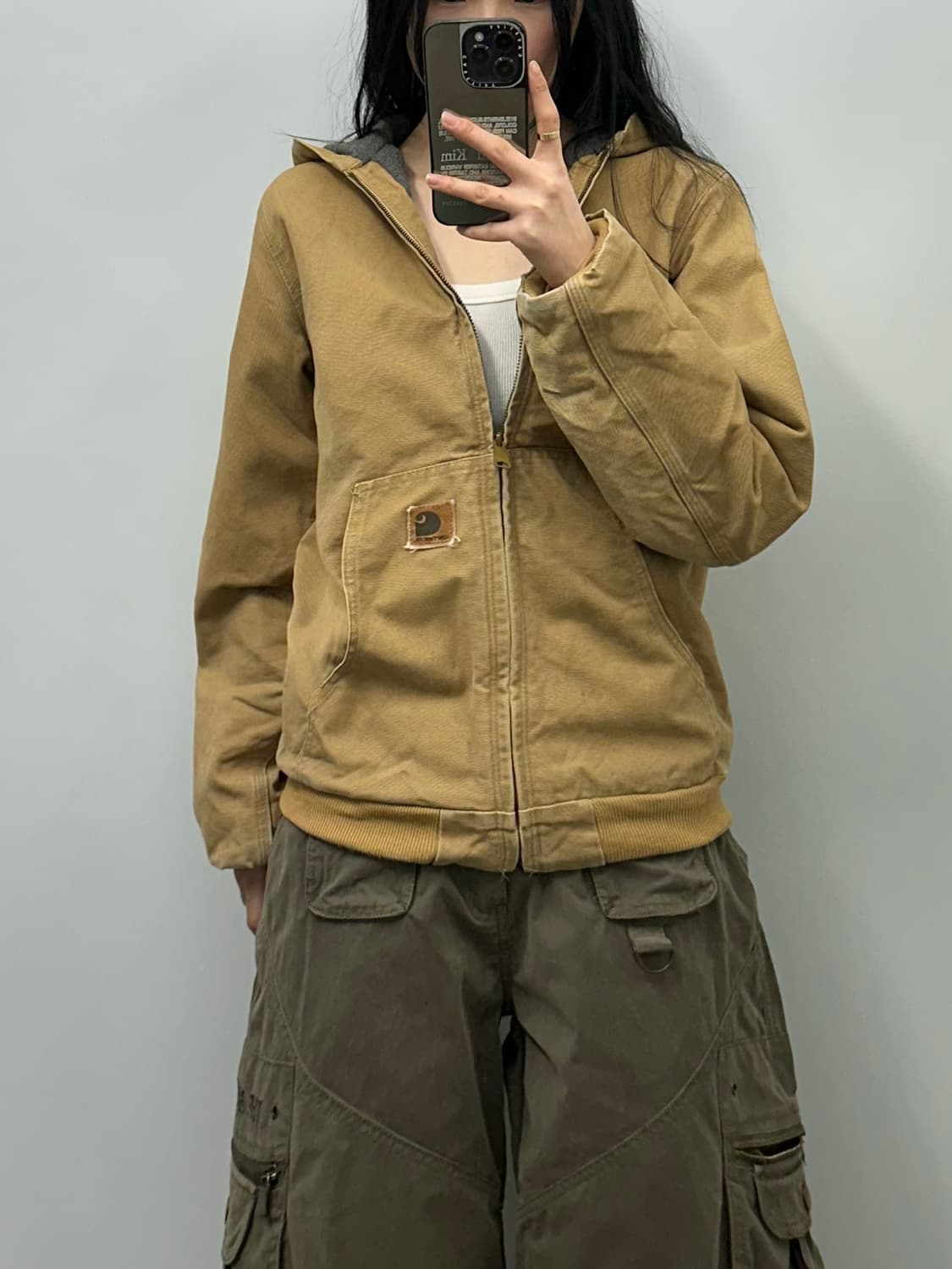 칼하트 OG 가죽탭 후드 엑티브 워크 자켓 상품이미지1