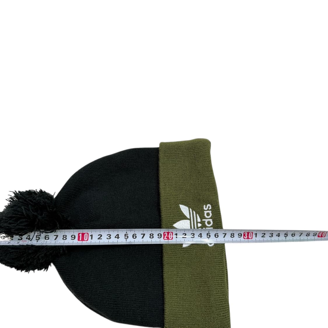 아디다스 트레포일 방울 폼폼 카키 블랙 비니 모자 상품이미지7
