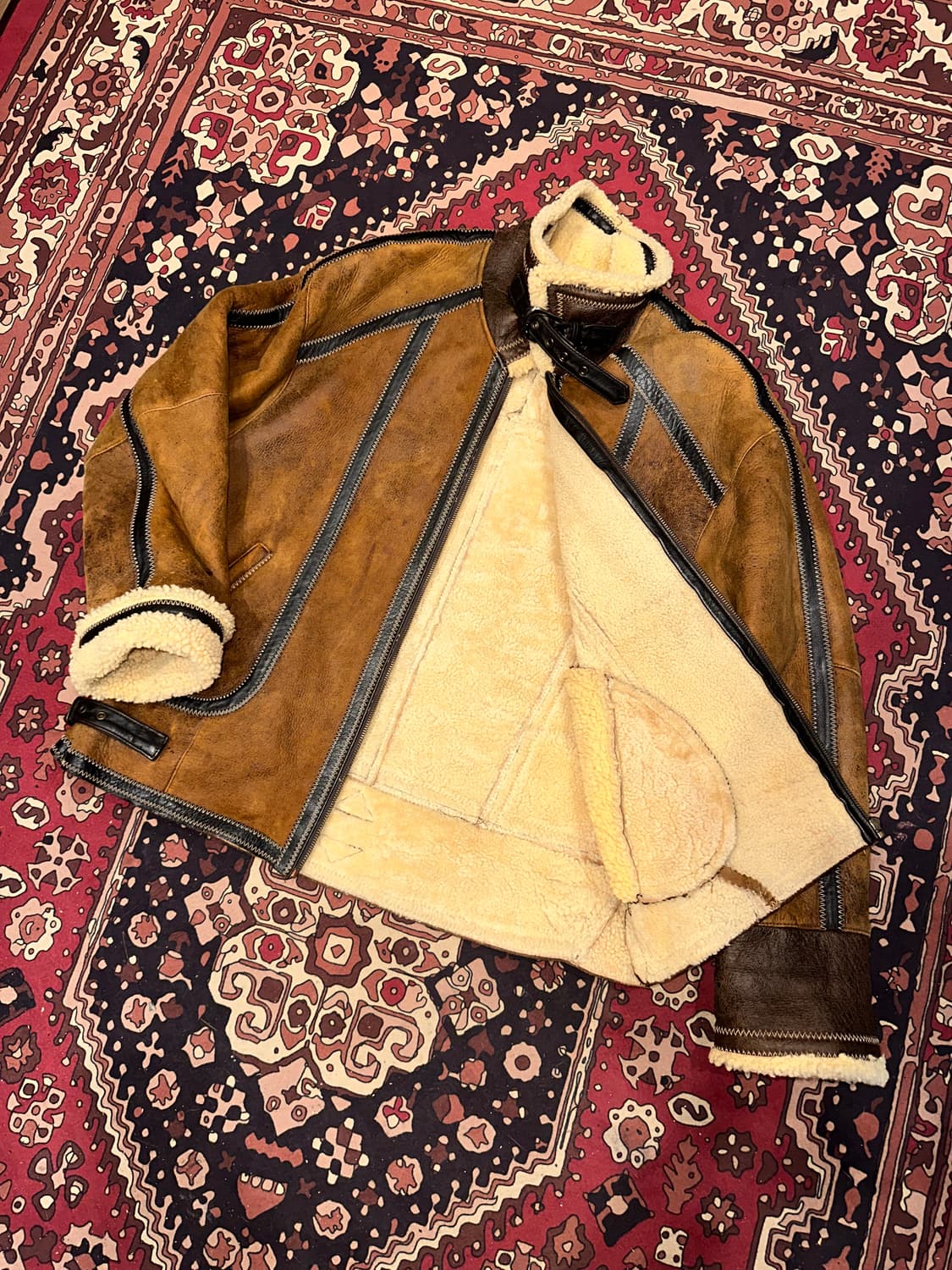 ( XL ) B3무스탕 레더자켓 워크웨어 아메카지 빈티지무스탕 무스탕 상품이미지7