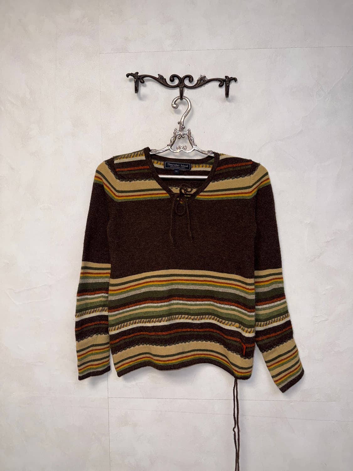 Thursday Island brown bohemian stripe 니트 상품이미지3