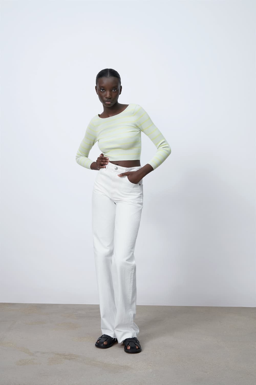 ZARA 자라 스트라이프 니트탑 상품이미지2