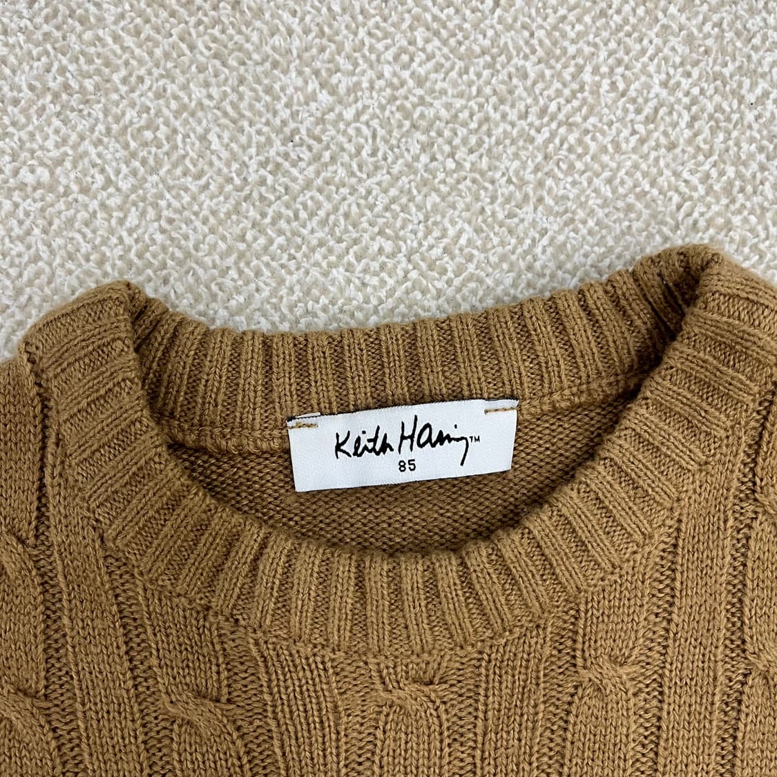 85 키스해링 여성 케이블 니트 스웨터 0123M 상품이미지2