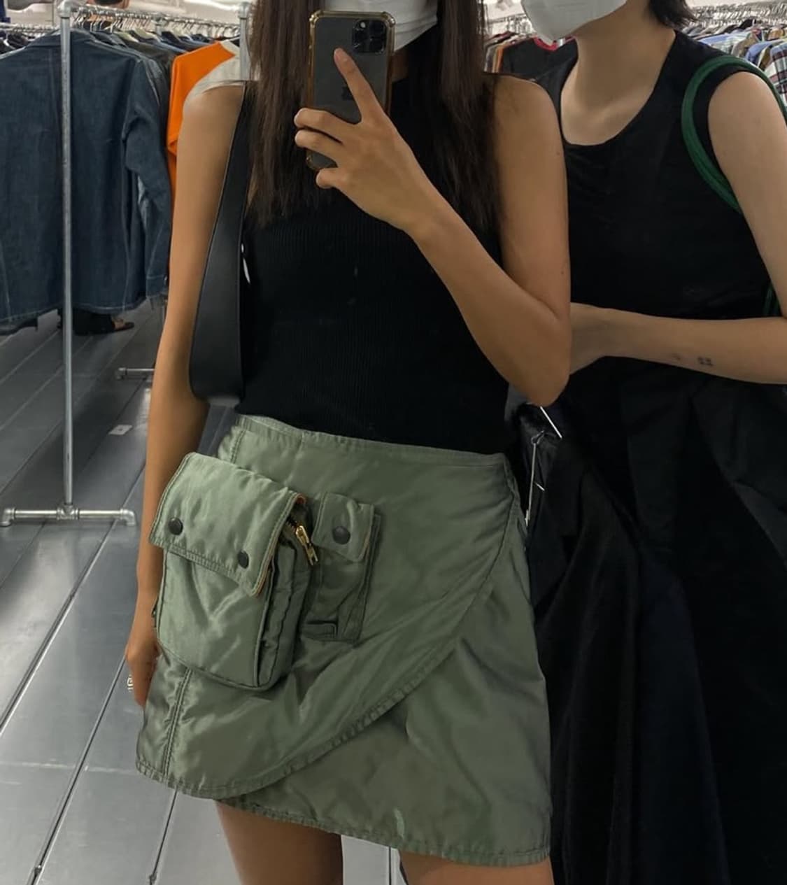 포터 x 빔즈보이 탱커 랩 스커트 상품이미지5