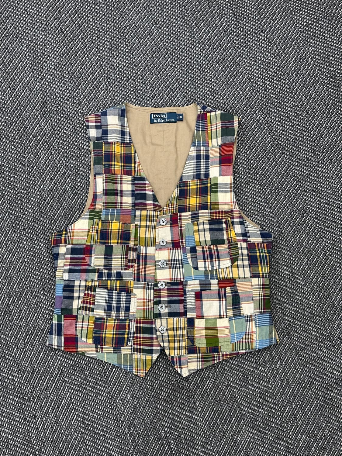 폴로 패치워크 베스트M 상품이미지1