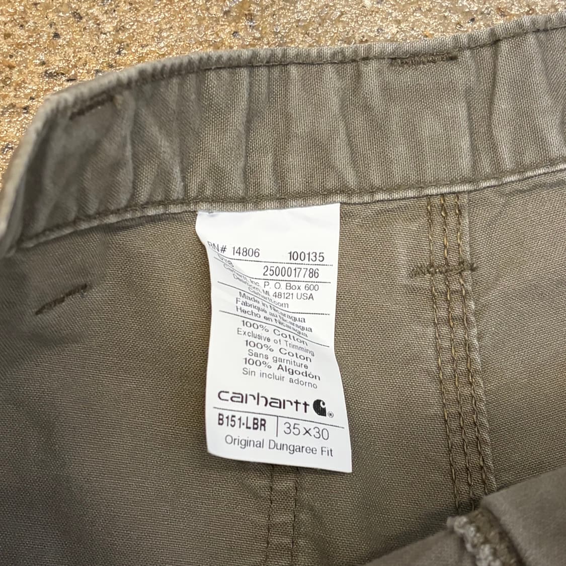 00s USA 빈티지 칼하트 헤비코튼 싱글니 워크팬츠 상품이미지4