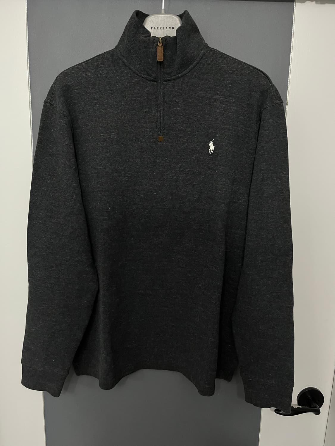 [XL] 폴로 랄프로렌 반(하프)집업 니트 차콜 그레이 상품이미지2