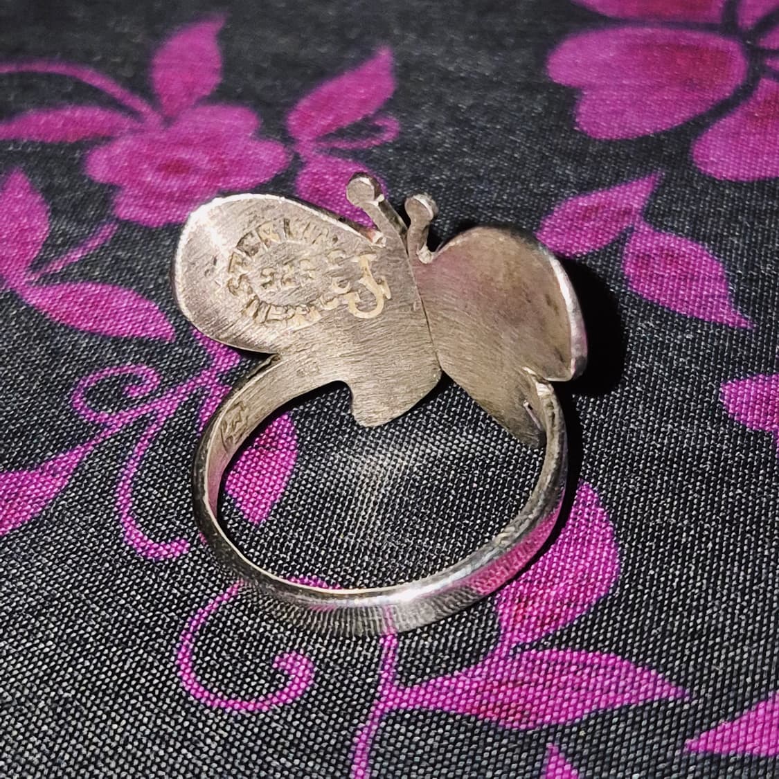 70s 멕시코 실버 925 칠보 빅 나비 반지 상품이미지8