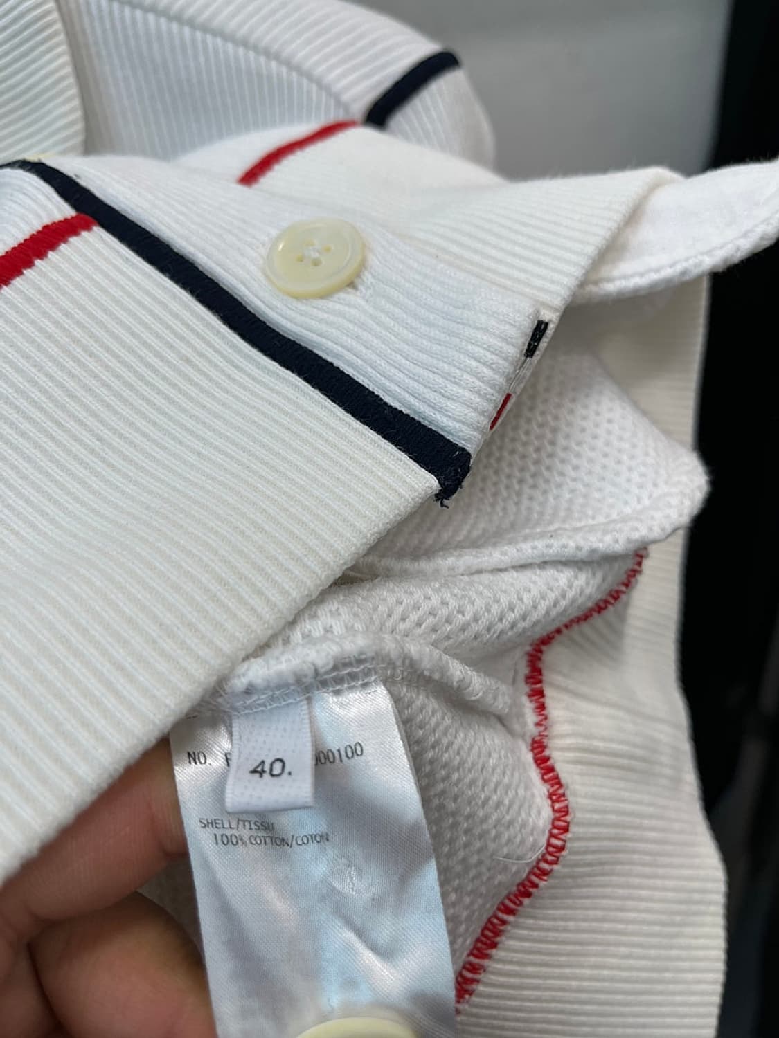 여) 톰브라운 콘트라스트 라운드카라 자켓  상품이미지7