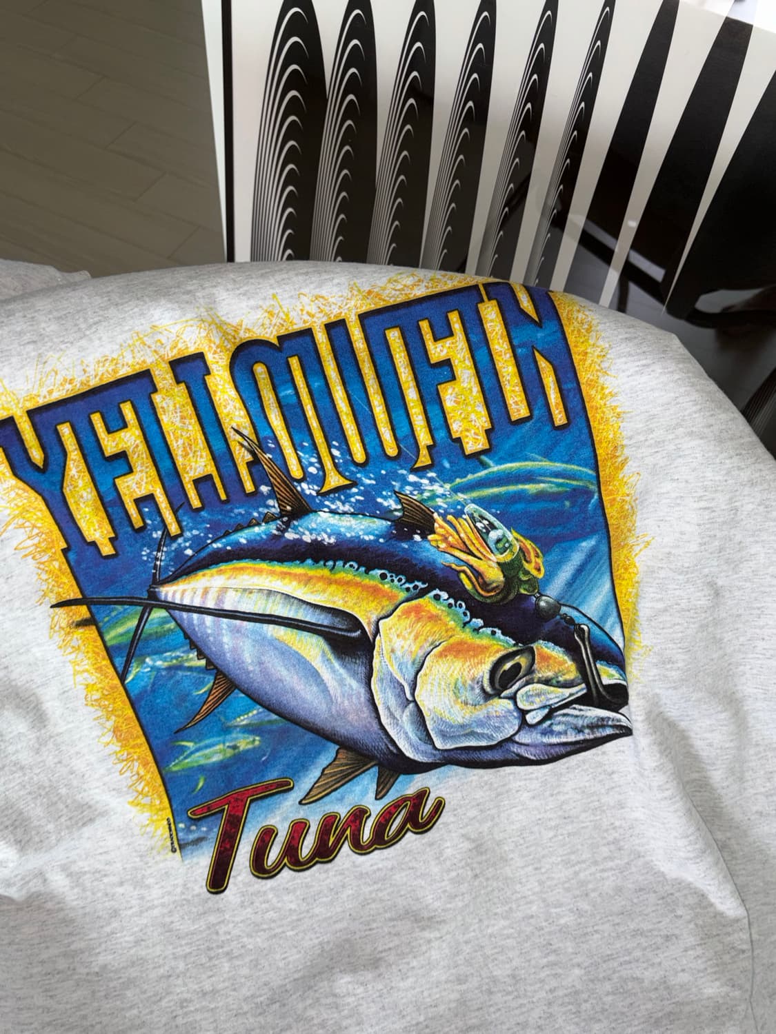 00s 아메리칸 빈티지 황다랑어 프린팅 티셔츠 L (105) 상품이미지1