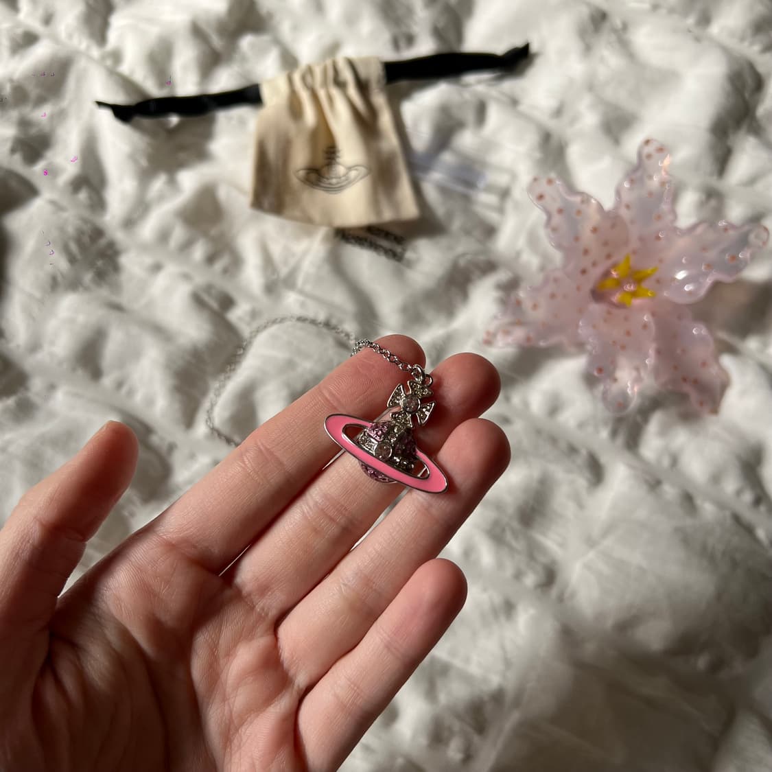 비비안웨스트우드 크리스털 장식 오브 펜던트 네크리스  상품이미지8