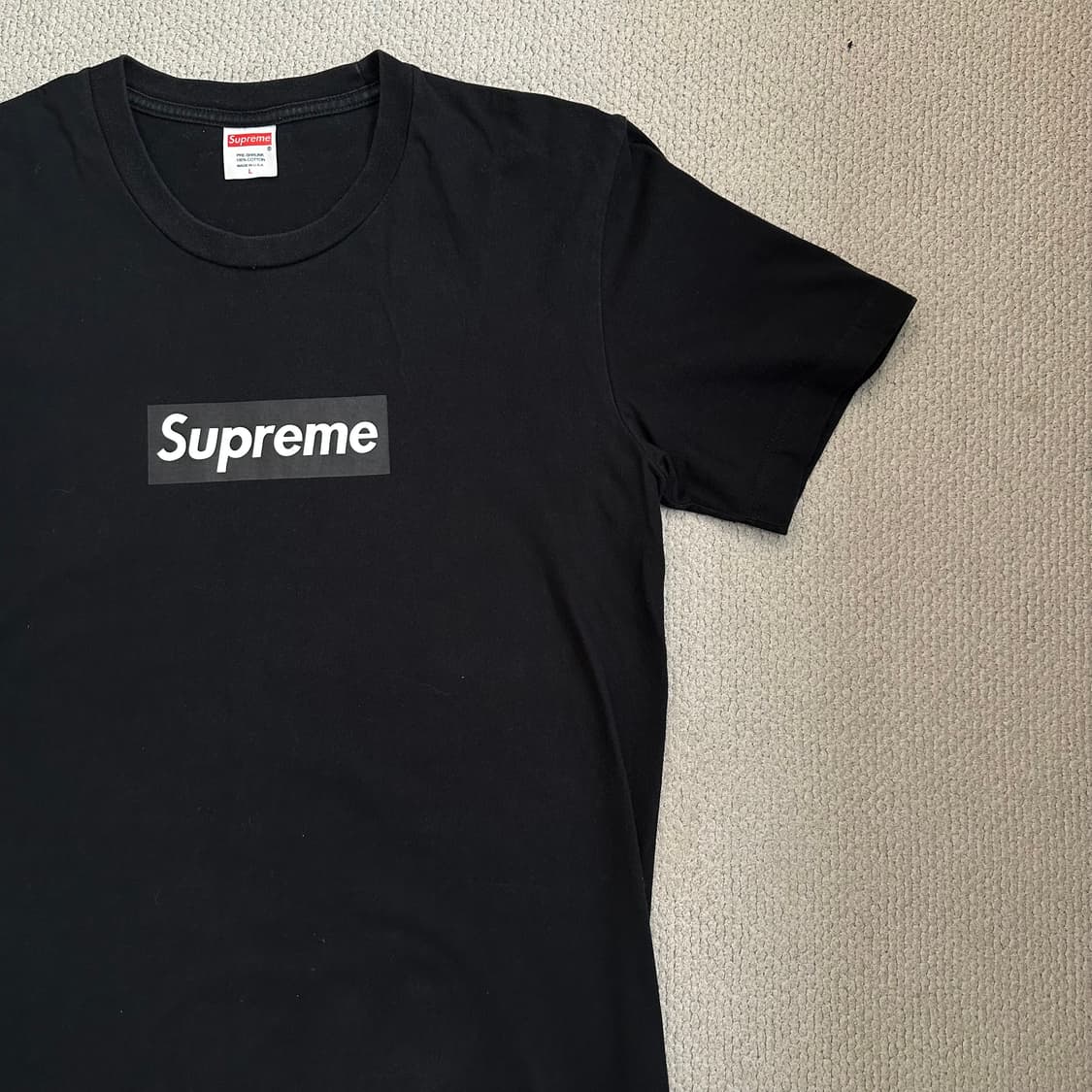 슈프림 블랙 박스로고 티셔츠 상품이미지2
