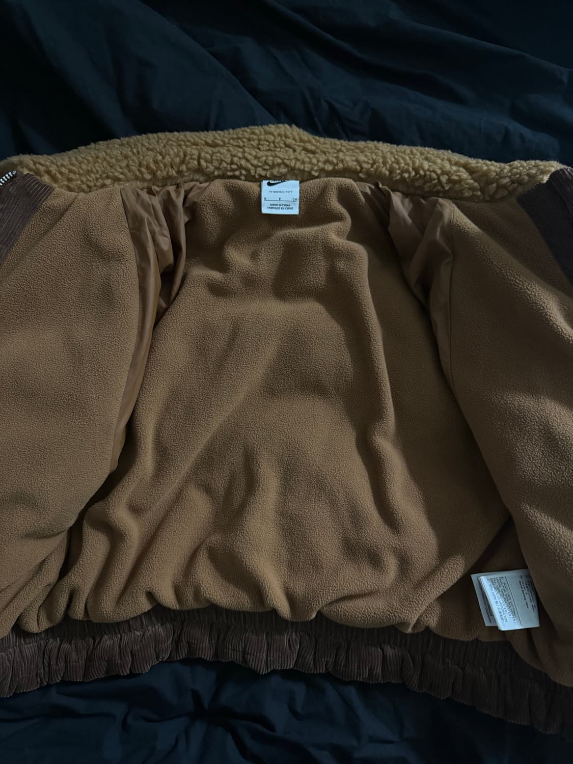 나이키 에어 써마핏 코듀로이 윈터 자켓 숏패딩 브라운 S 상품이미지5