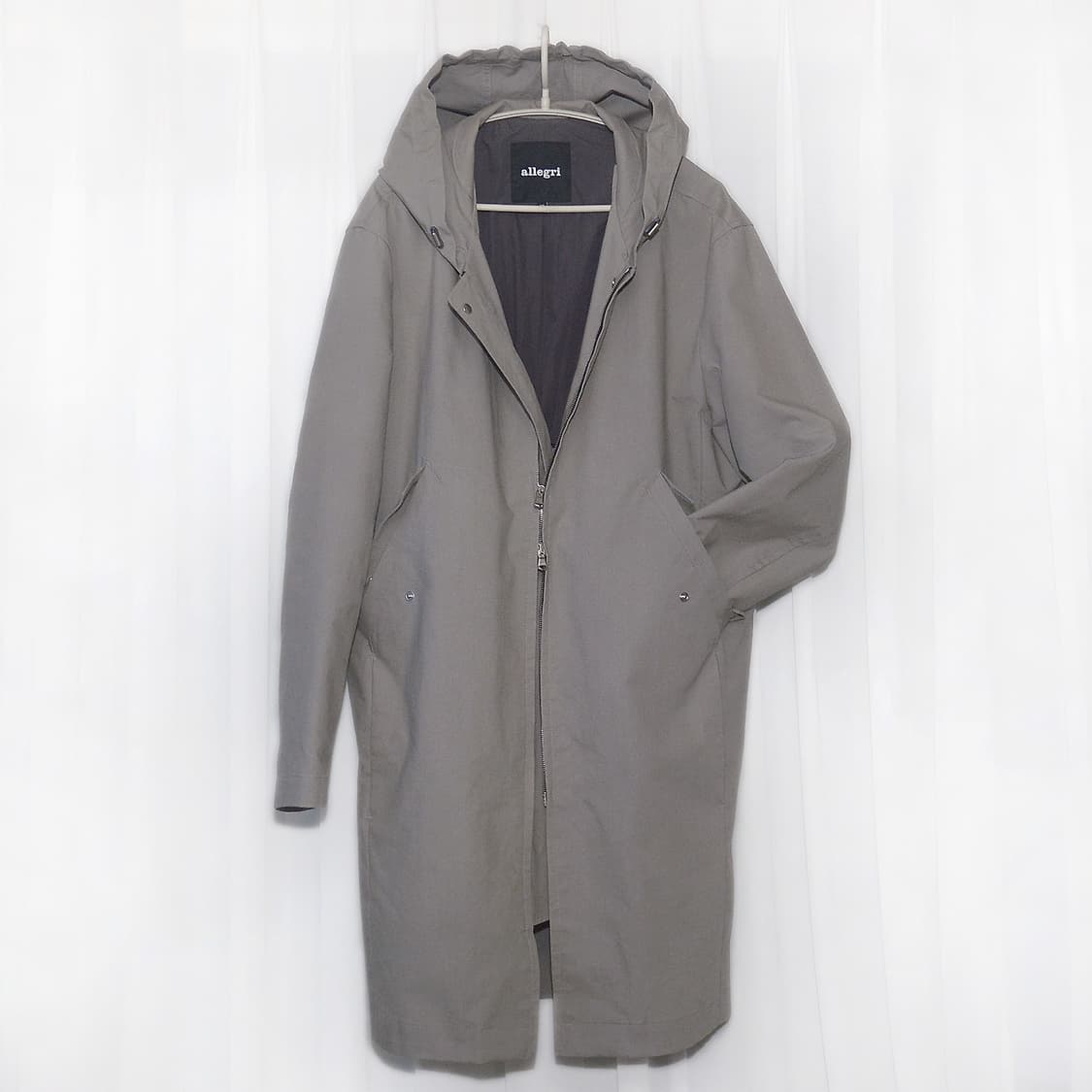 알레그리 코튼 하드쉘 더블페이스 후디드 롱자켓 (50 / 100-105) 상품이미지1