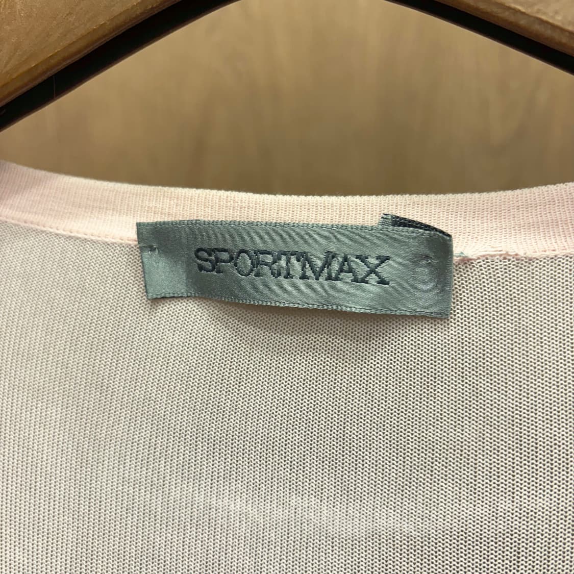 막스마라 스포트막스 긴팔 크롭 코튼 가디건 중앙 오픈형 디테일 핑크 상품이미지7