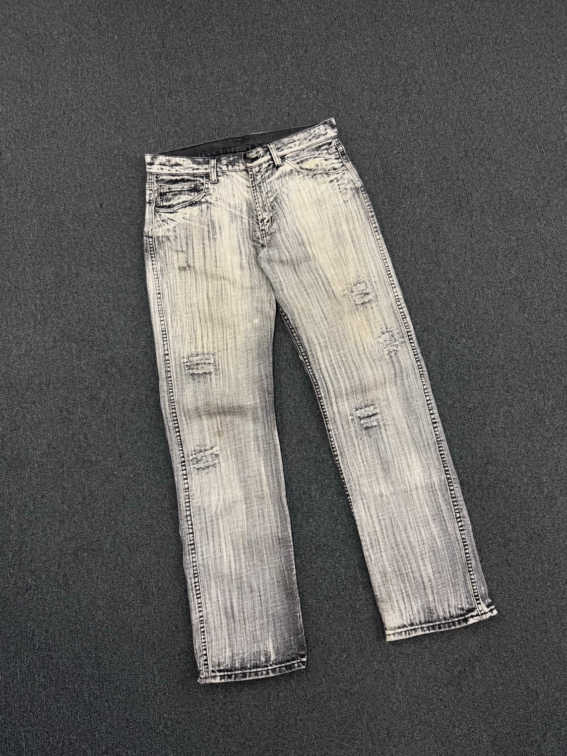 OS)Japanese vintage 워싱 데미지 데님팬츠 상품이미지1