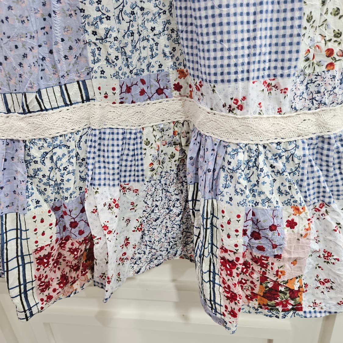 패치워크 플라워 나시 원피스 상품이미지5