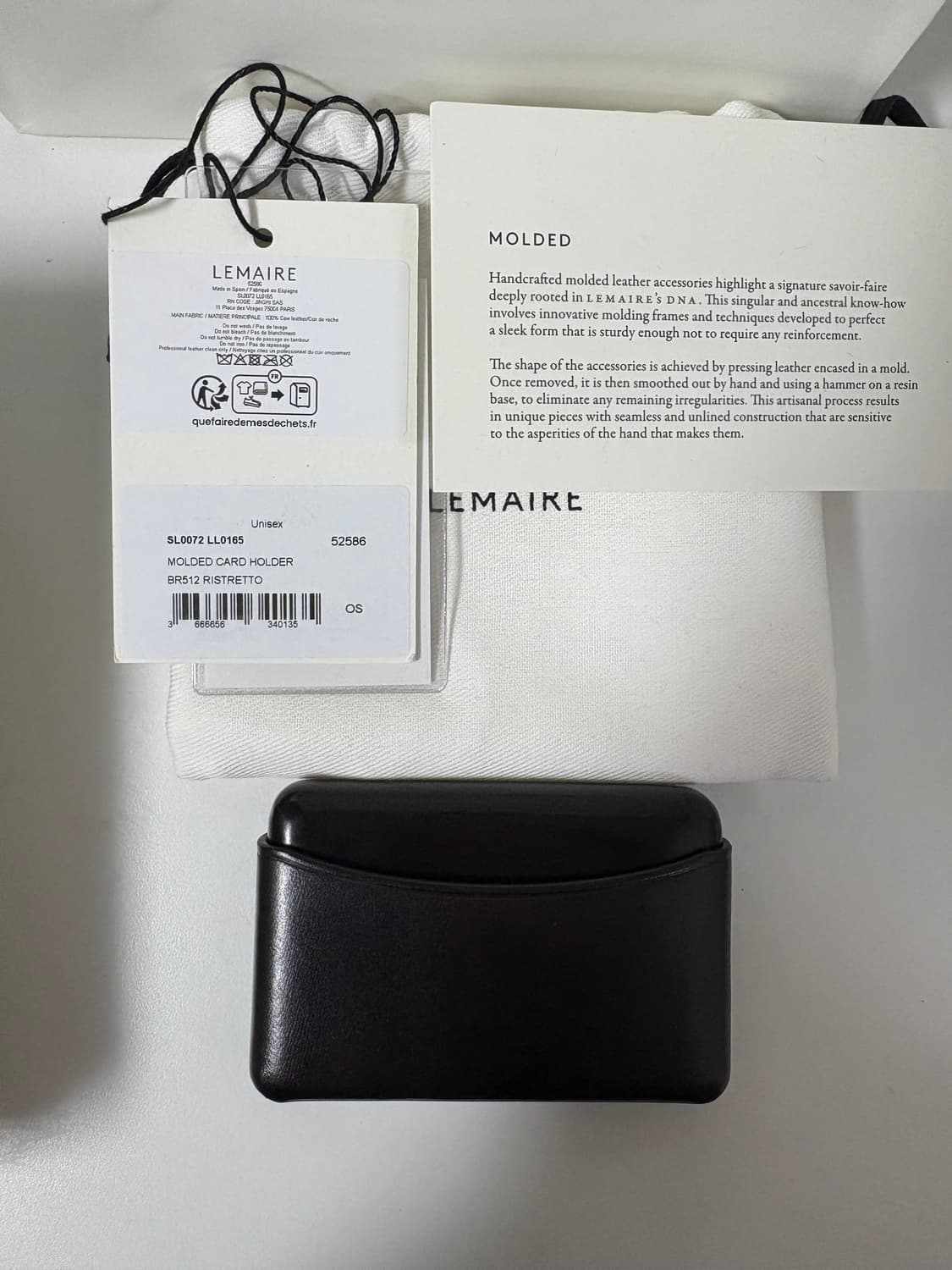 새상품 르메르 몰디드 카드홀더 리스트레토 컬러 판매 상품이미지1