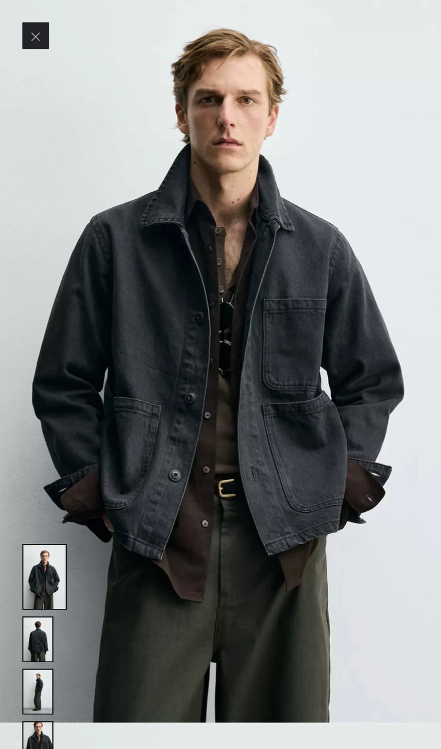 ZARA 워크웨어 자켓 L (블랙) 상품이미지1