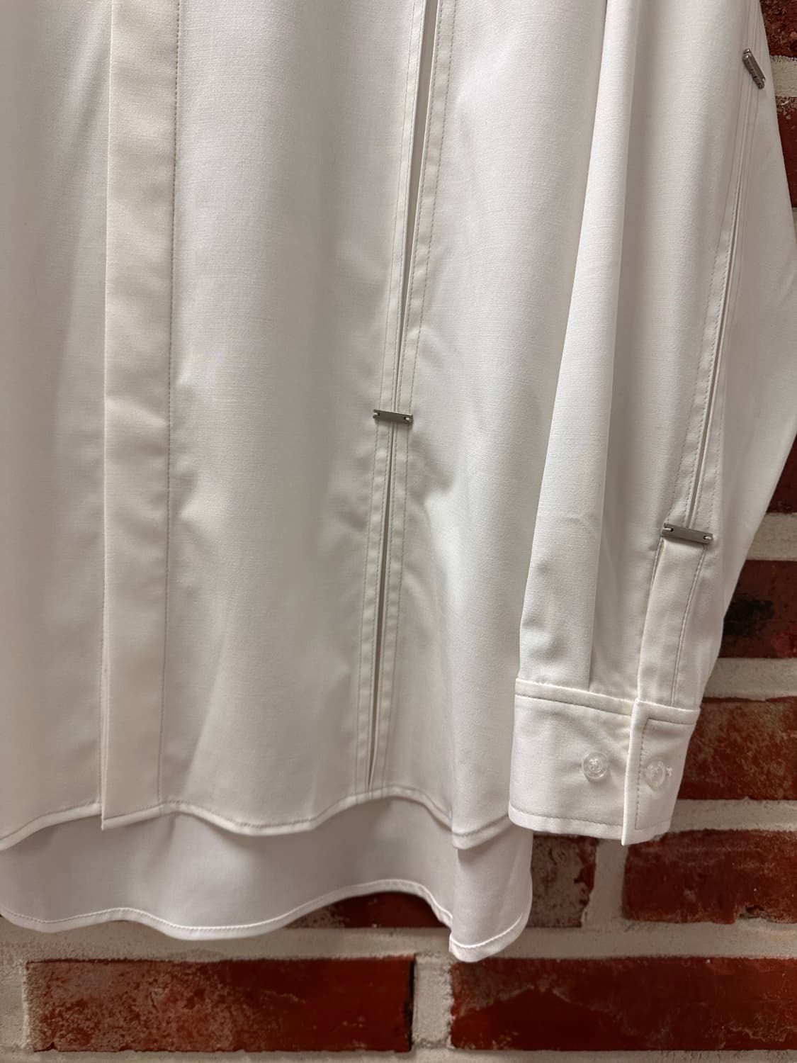 (L)이세 디테일 오버핏 셔츠 화이트 상품이미지4