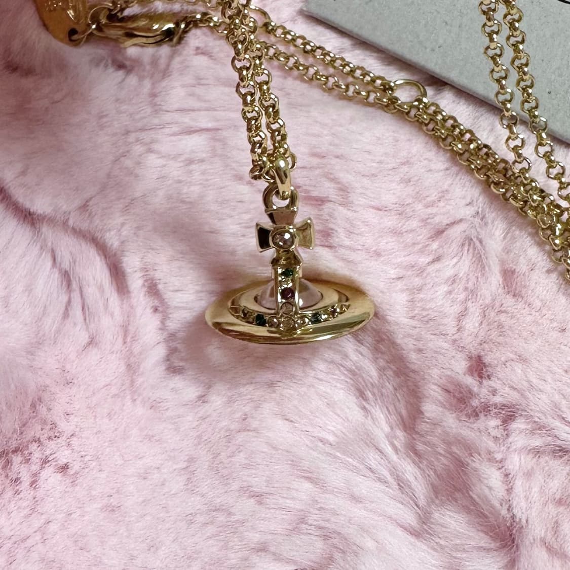 비비안웨스트우드 뉴쁘띠 orb 목걸이 골드 상품이미지3