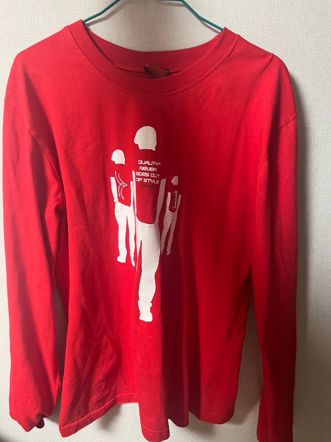 Levi's 501 레드 긴팔 티셔츠 L 상품이미지1