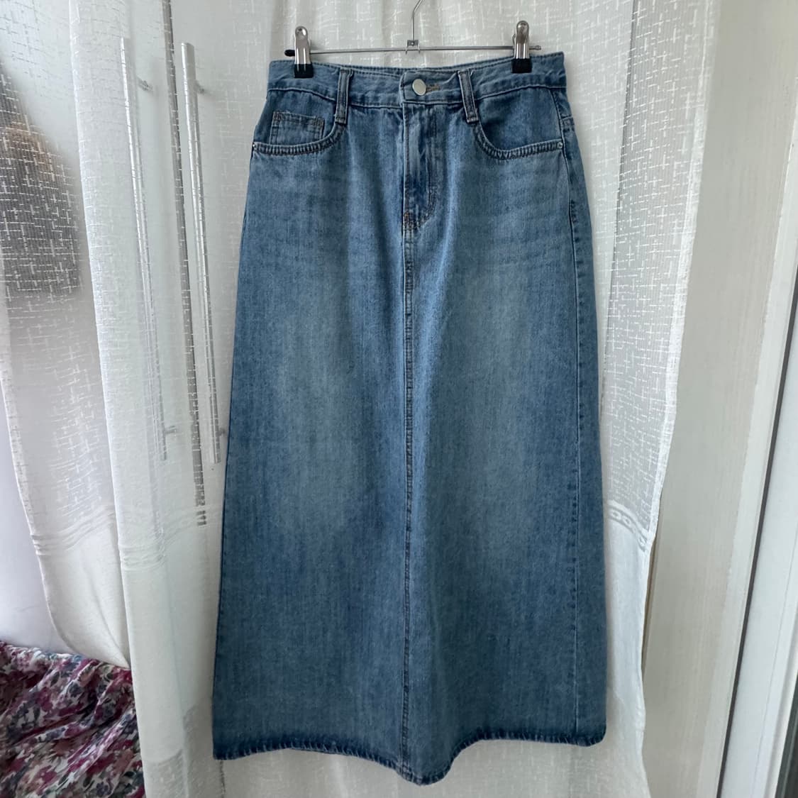 3/4 three quarter 데님 롱 스커트 M 상품이미지1