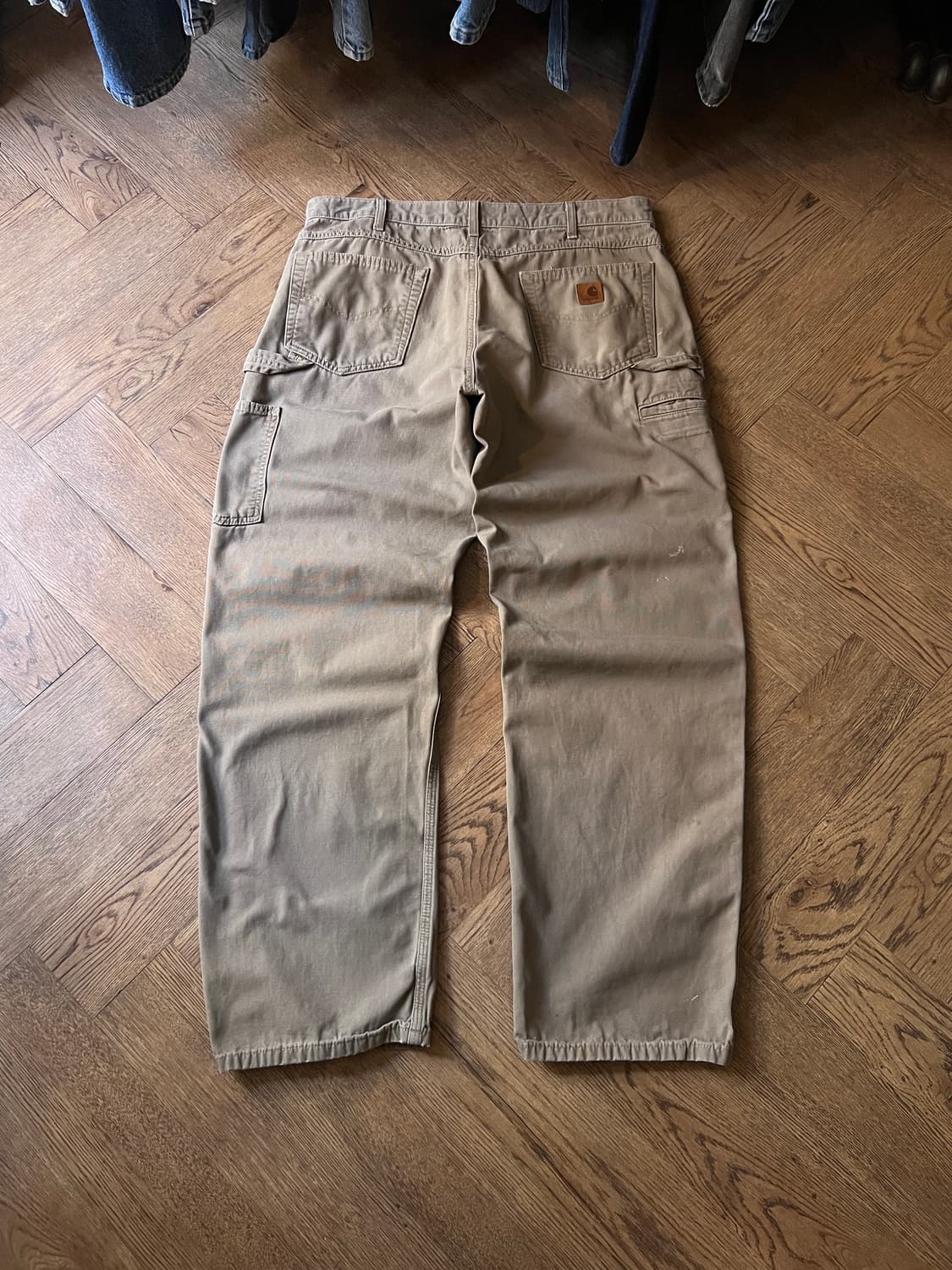 [36]칼하트 USA 더티워싱 머쉬룸 싱글니 카펜터 워크 팬츠 상품이미지2