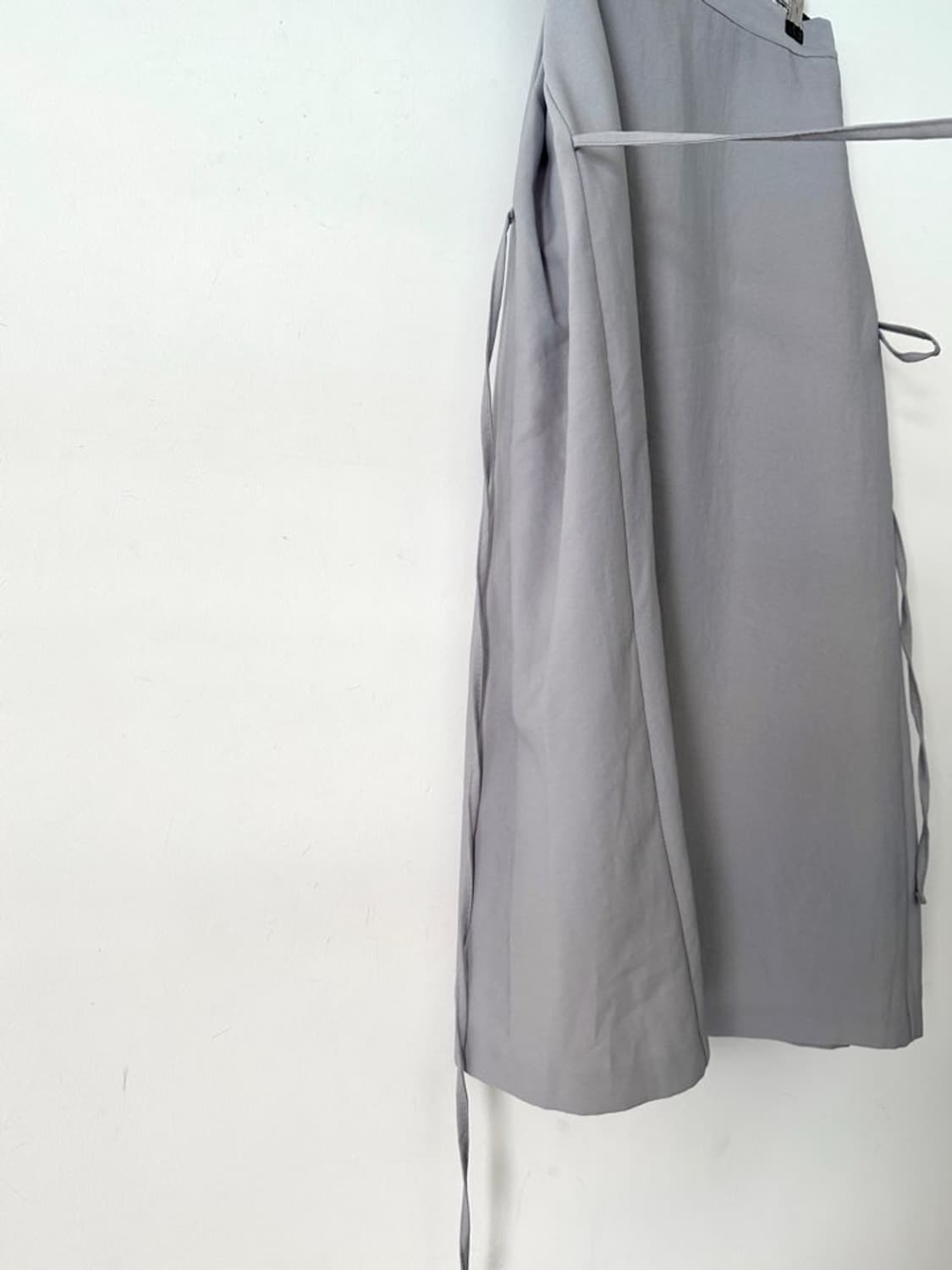 Side strap flare skirt / grey 상품이미지3
