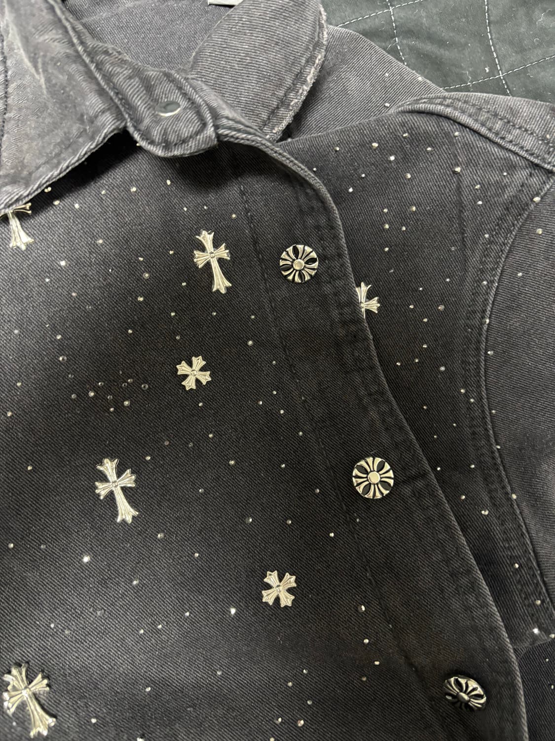 블랙 데님 자켓 상품이미지2