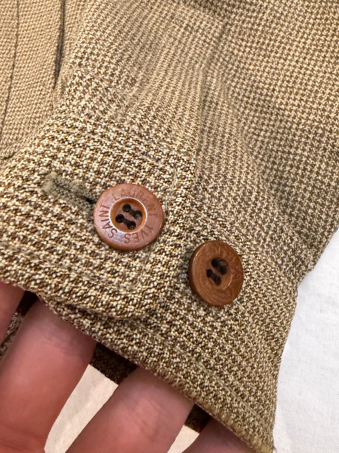 90s YSL 입생로랑 빈티지 블루종 카라 봄버자켓 상품이미지2