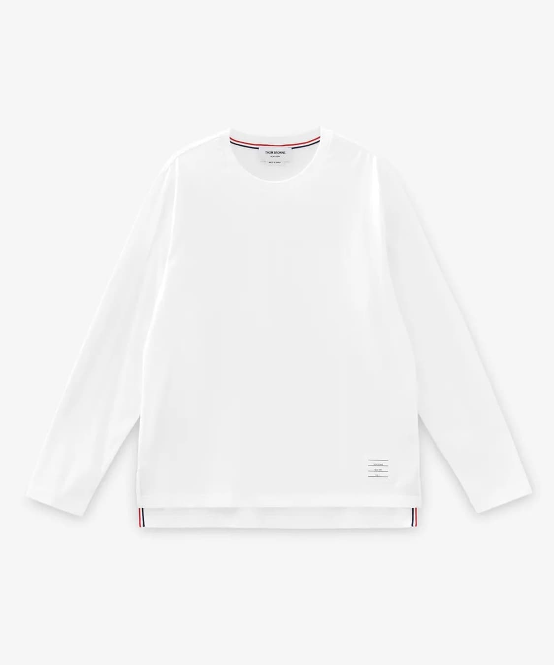 톰브라운 슬릿 라운드 티셔츠 - 화이트 / MJS068A0004210 상품이미지4