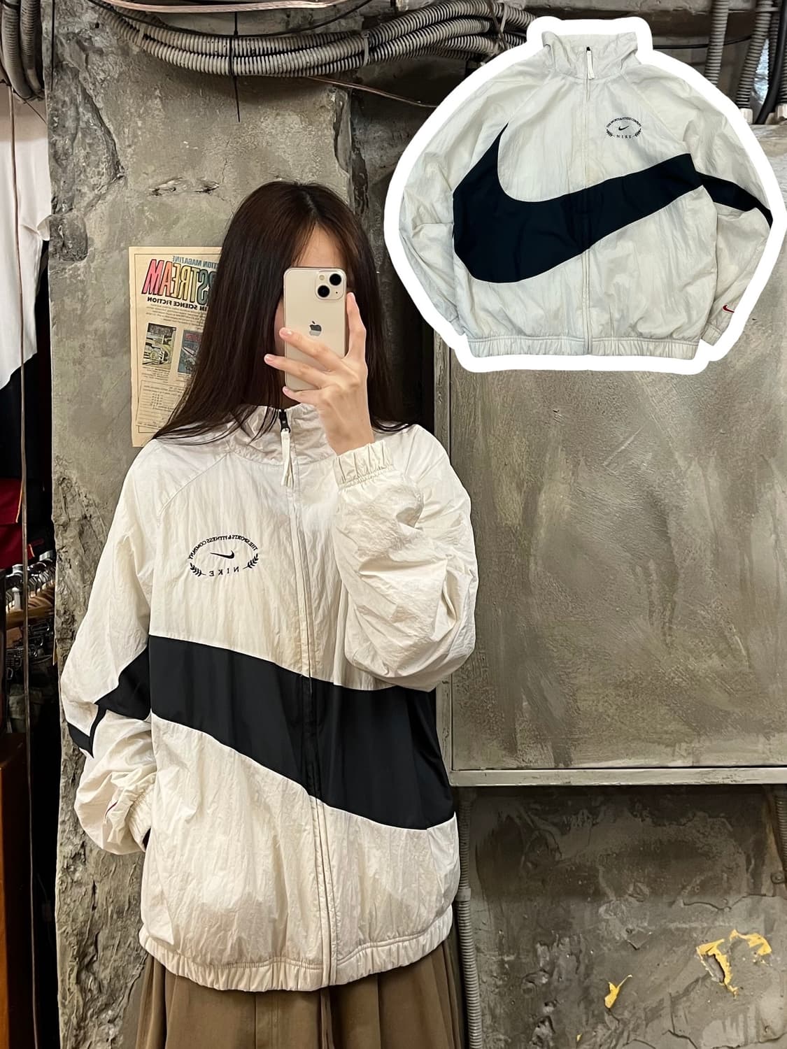 나이키 바람막이 화이트 L #csz665 상품이미지1