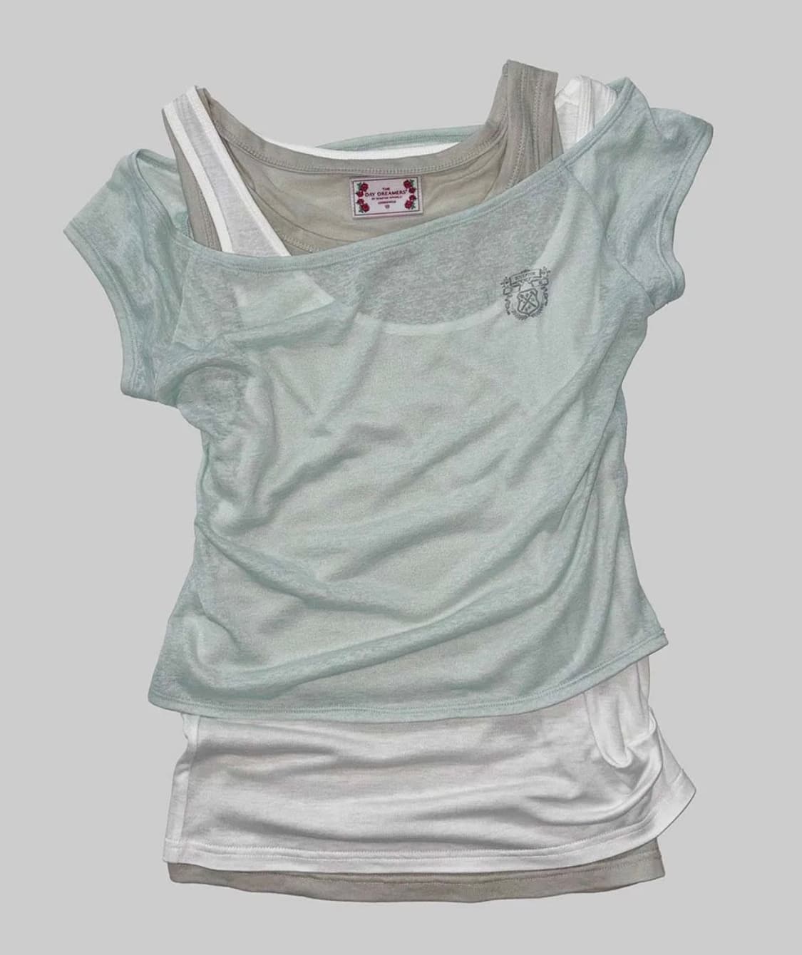스컬프터 Lazy Sleeveless Layered Tee Mint m 상품이미지1