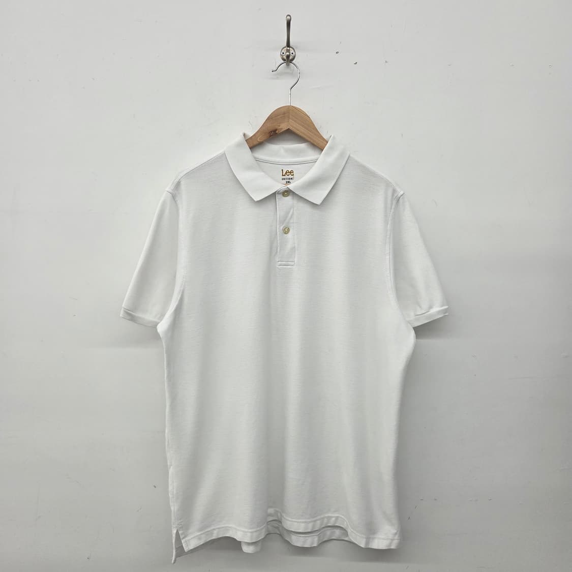 Lee 리 유니폼 반팔 폴로티 화이트 남2XL 상품이미지1