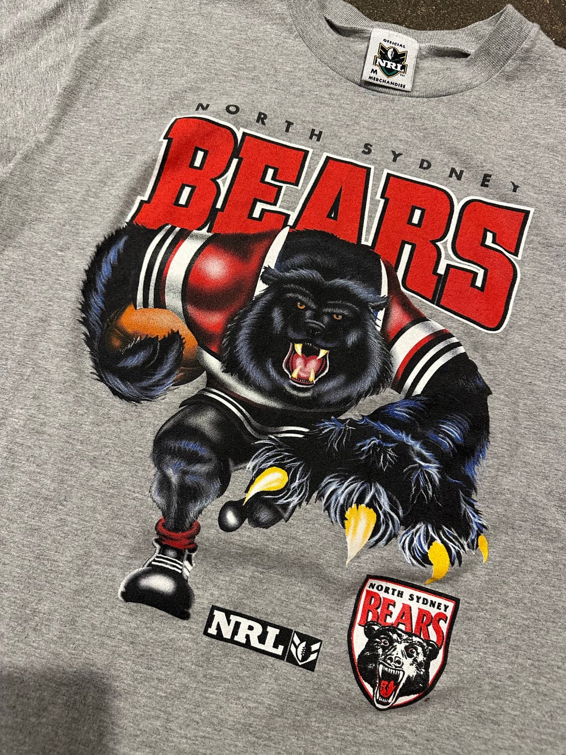 빈티지 90S NRL North Sydney Bears 티셔츠 상품이미지2