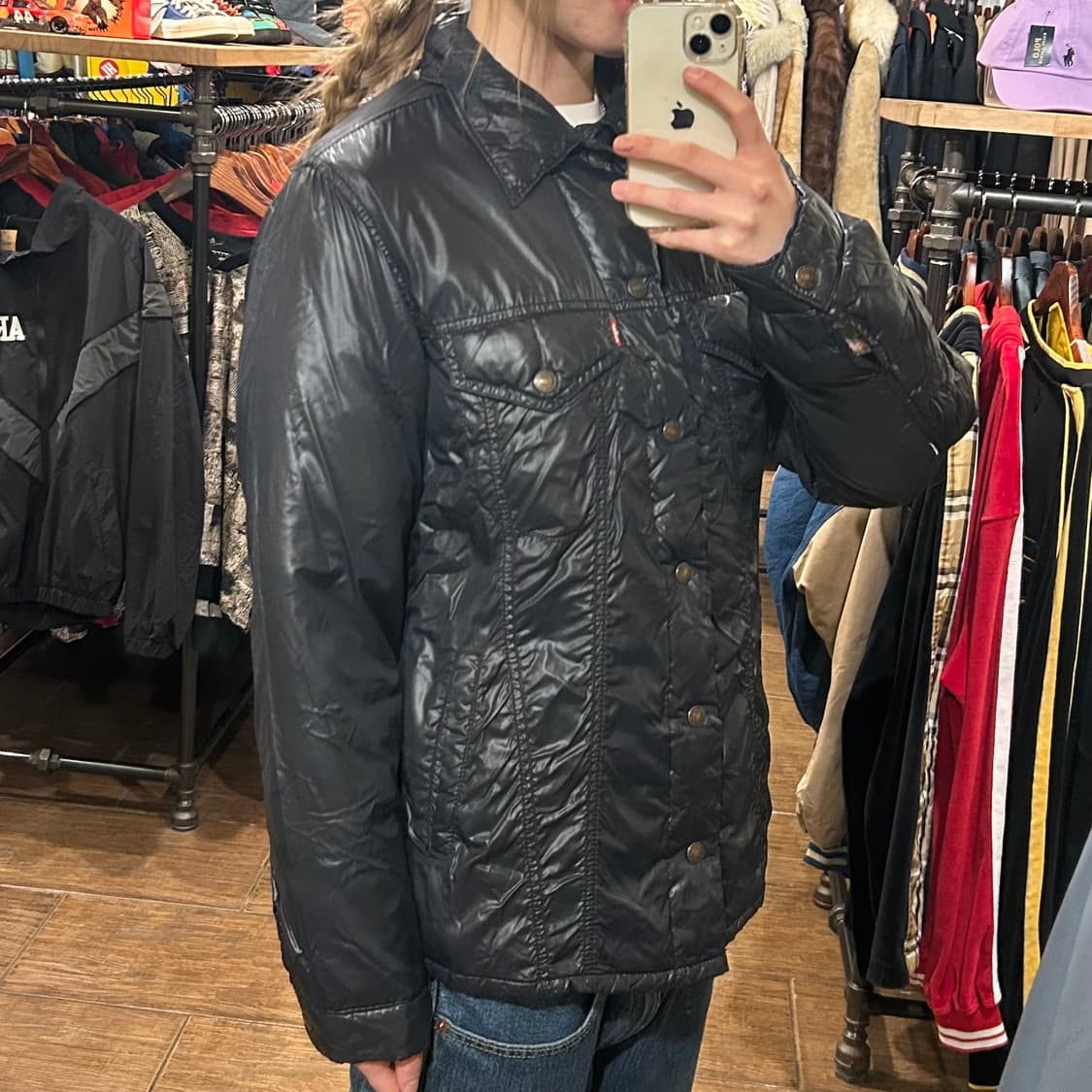 [HI] 리바이스 숏 패딩 블랙 상품이미지3