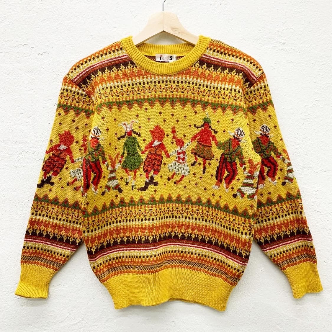 이세이미야케 옐로우 패턴 니트 상품이미지2