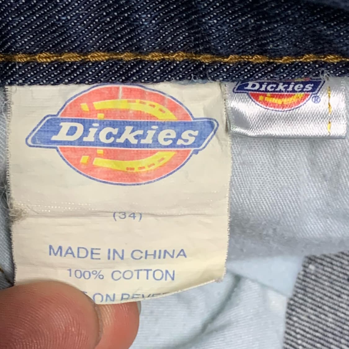 [표기 34, 실측 37] 디키즈 와이드 스트레이트핏 데님팬츠 상품이미지6