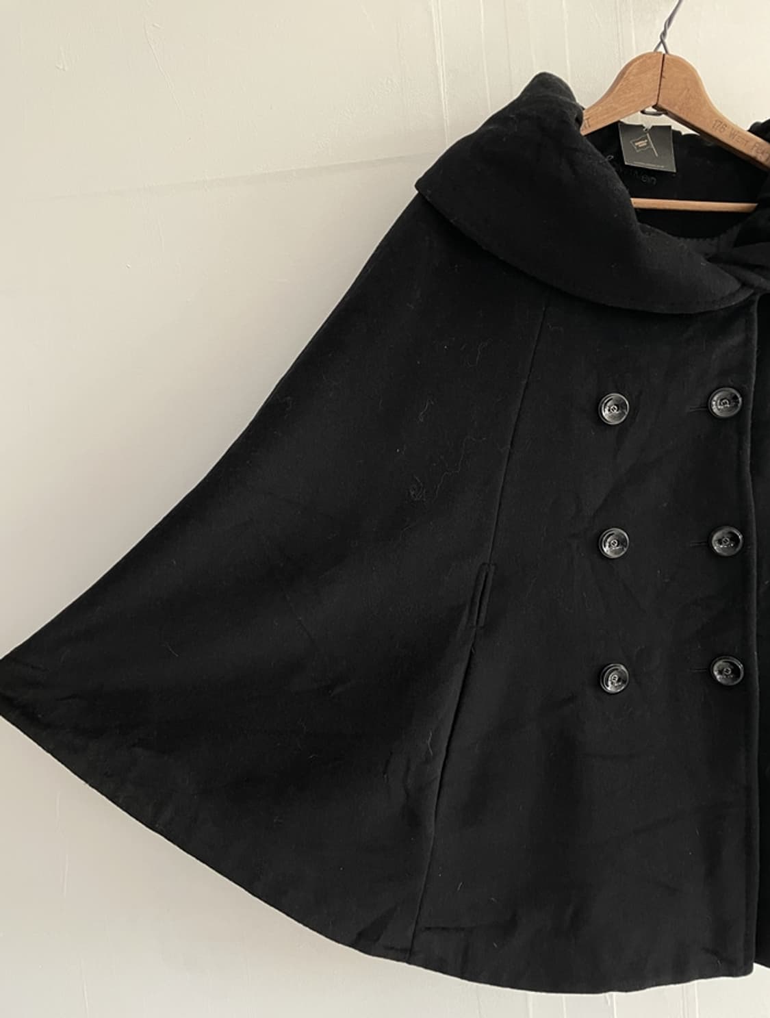 Calvin klein black wool cape 상품이미지2