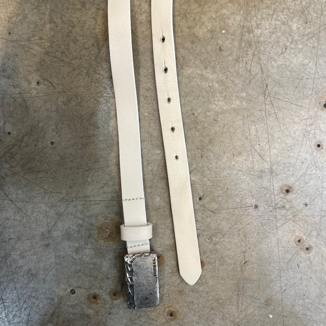 디젤 해머드 실버 버클 벨트 상품이미지7