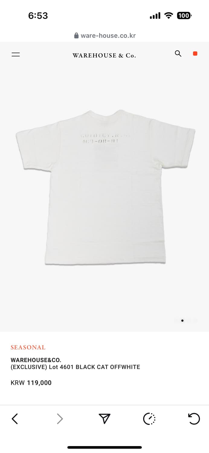 WAREHOUSE&CO. (EXCLUSIVE) Lot 4601  상품이미지2