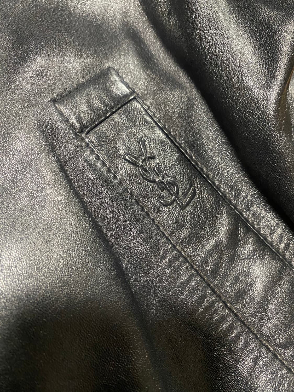 YSL 입생로랑 가죽 자켓 레더 자켓 105 XL 정품 양가죽 상품이미지2