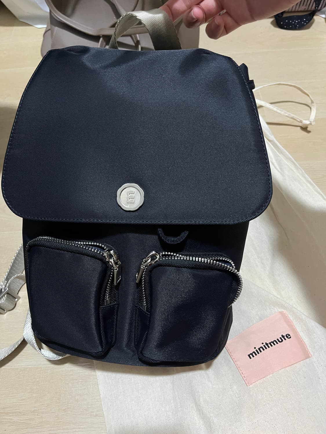 미닛뮤트 클로백팩 믹스블랙 상품이미지2