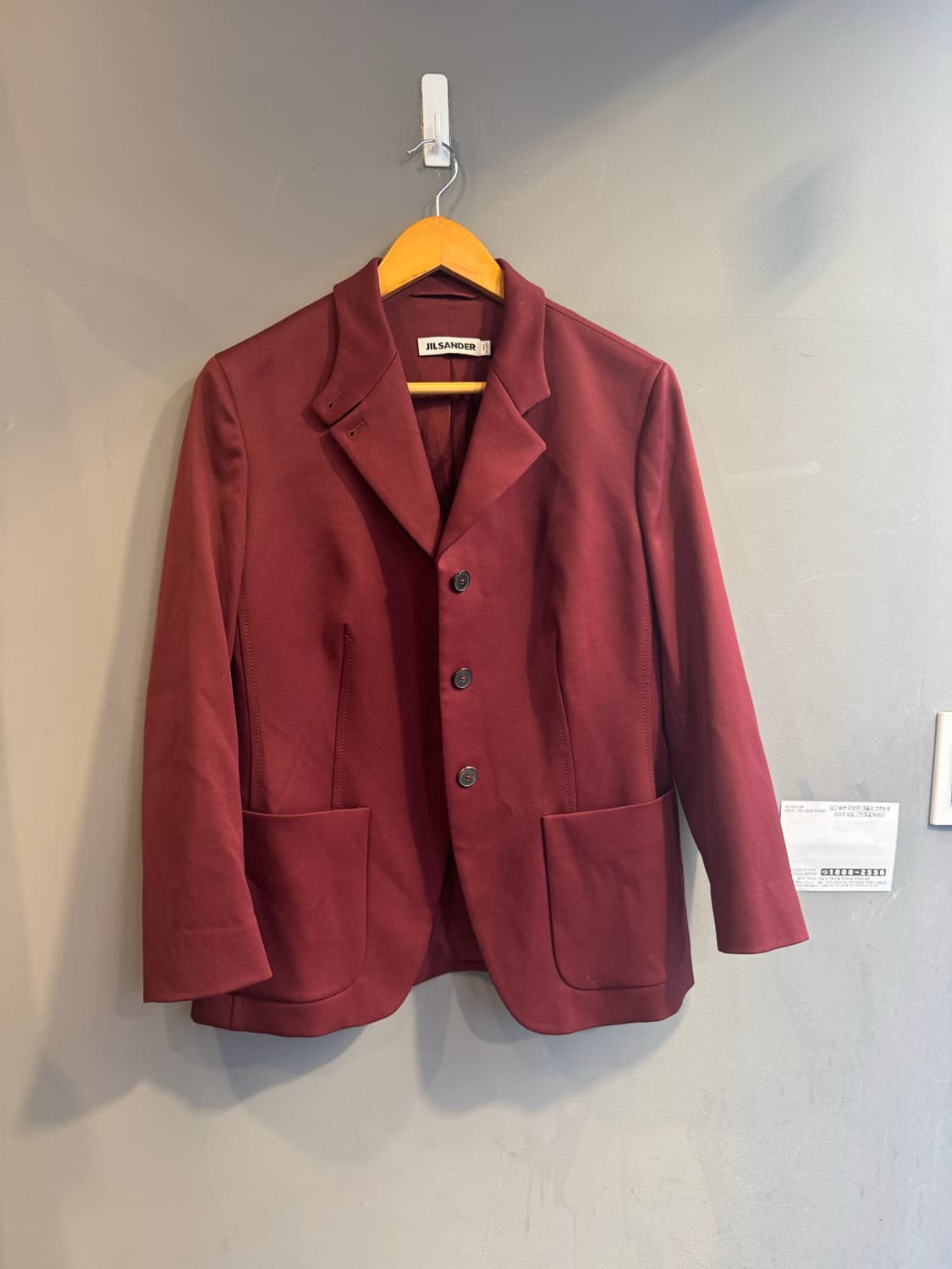 질센더 버건디 블레이저 상품이미지1